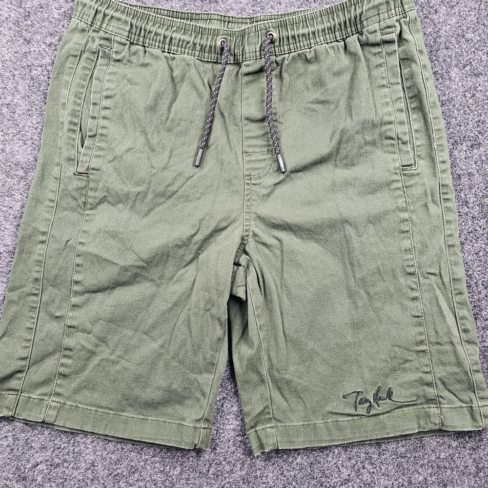 Tony Hawk Shorts Mens M Green Drawstring Elastic Waist Stretch Casual Skate